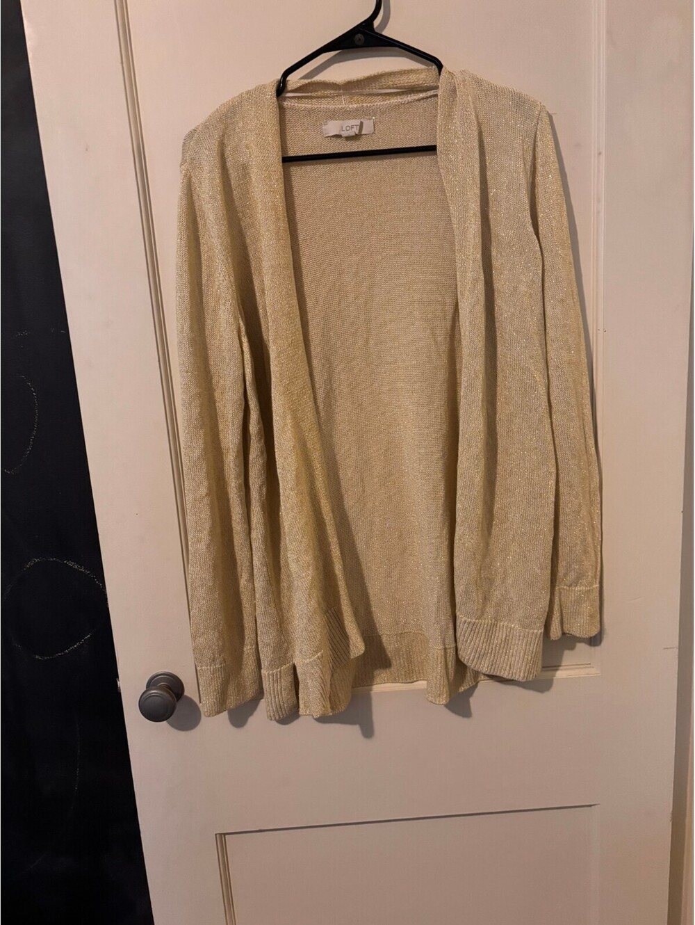 LOFT beige open front cardigan Large - Picture 1 of 4